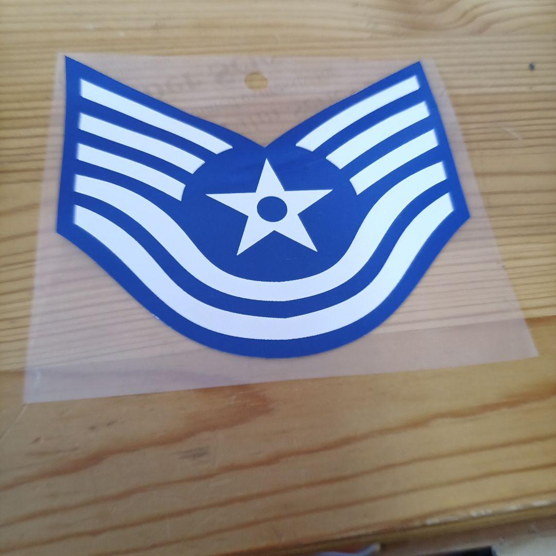 空軍階級 技術士官 シェブロン型ステッカー