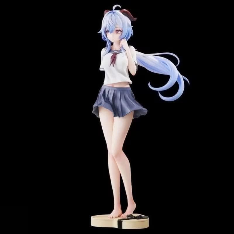 ロールプレイングゲーム原神の甘雨のフィギュア 制服JK姿1/6スケールで塗装済