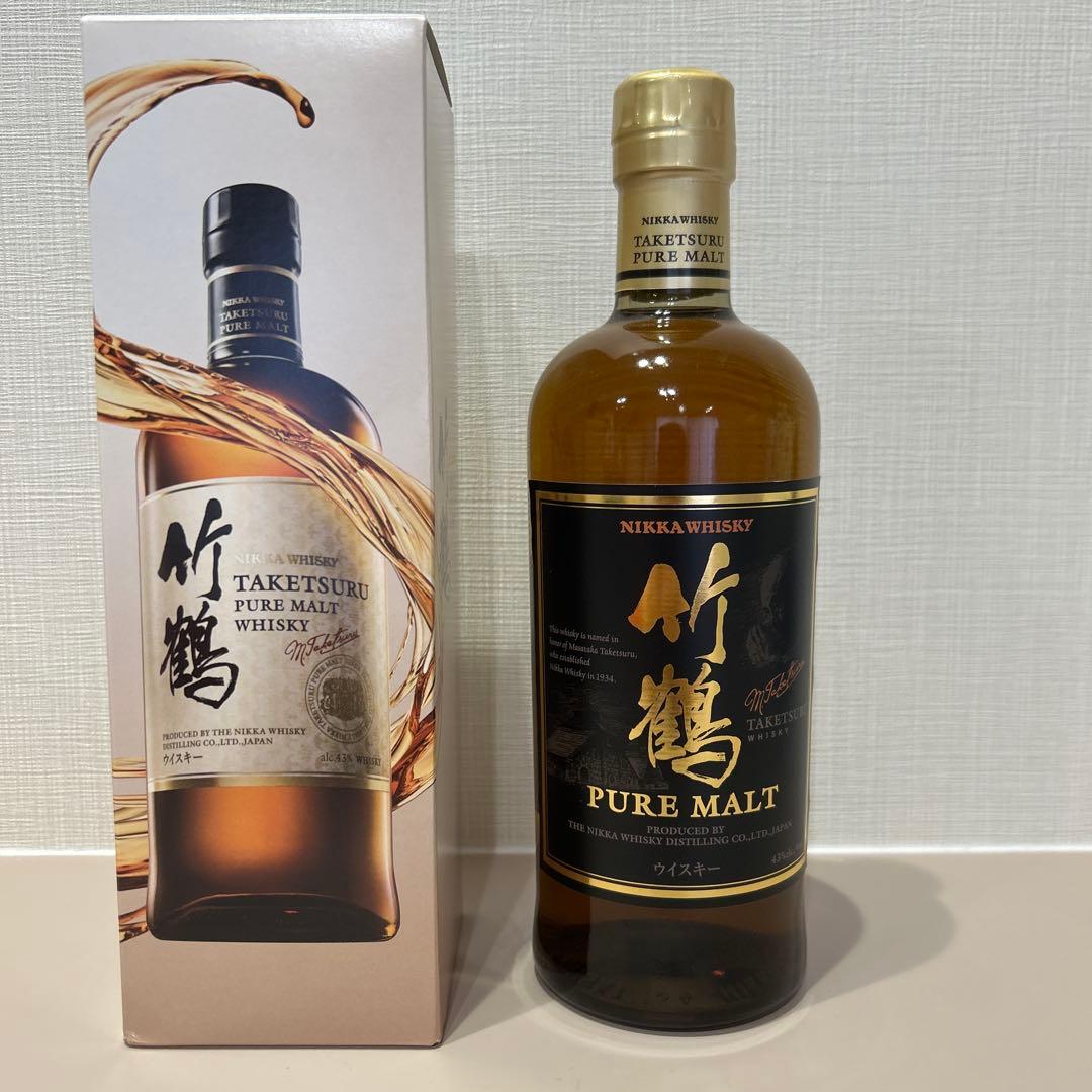 【終売品•未開封品】竹鶴旧黒ラベル 竹鶴700ml ピュアモルト