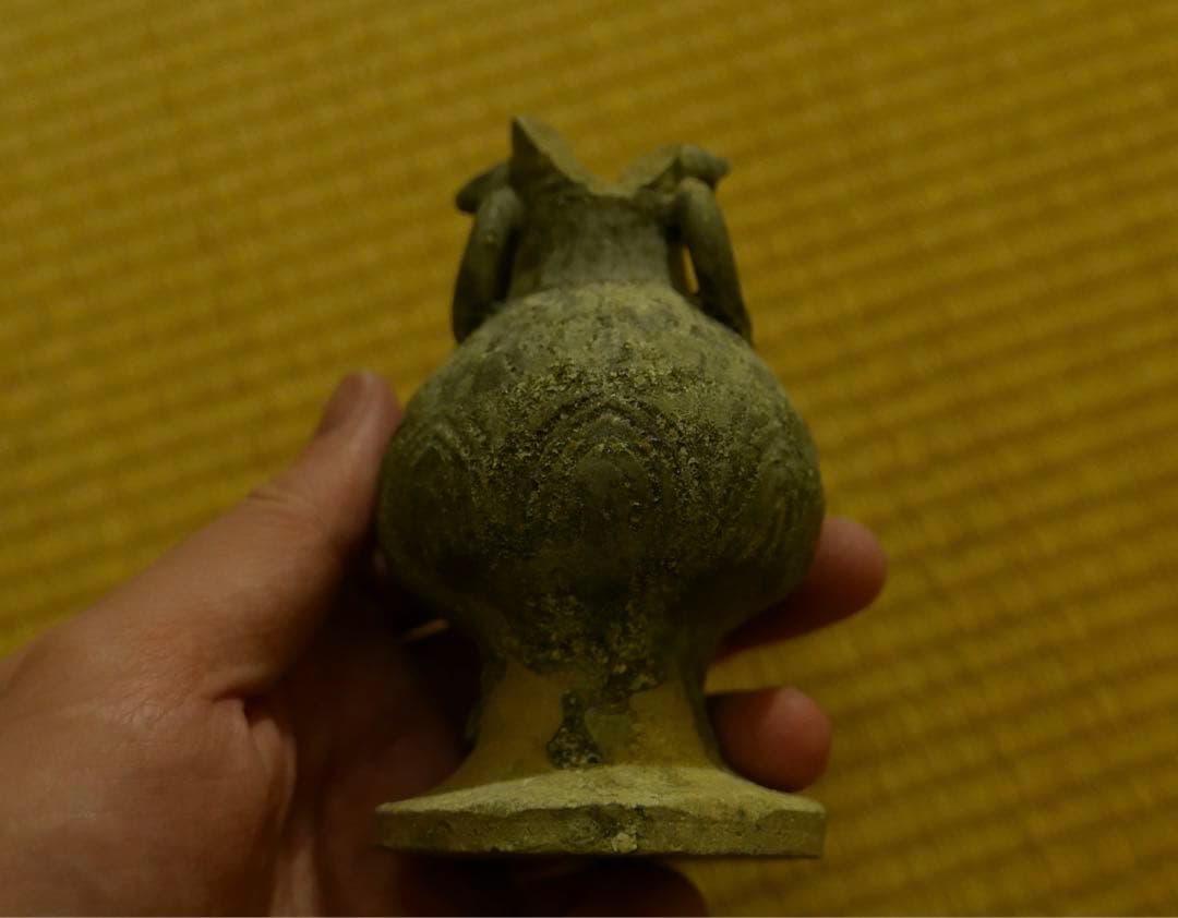 古瀬戸 印花文　仏花器残欠