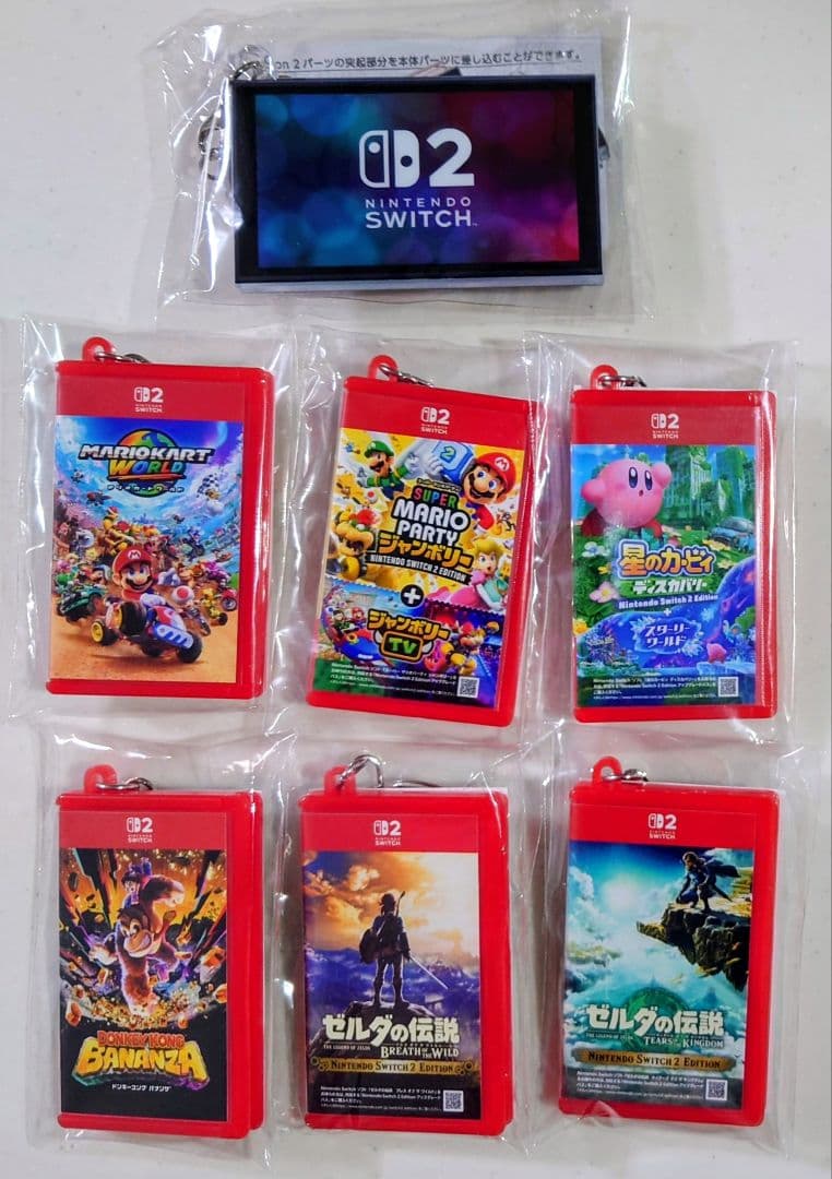 Switch2ソフトパッケージ型キーホルダー6種類+アクリルキーホルダー