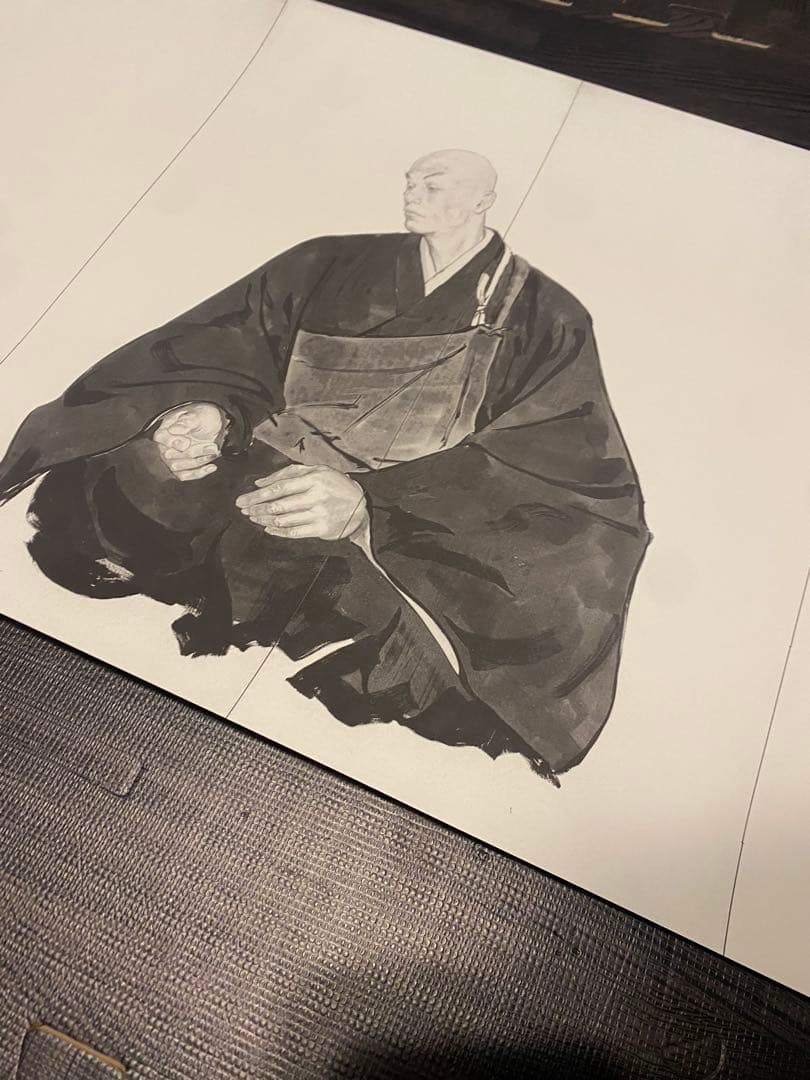 井上雄彦　親鸞　屏風　左右セット
