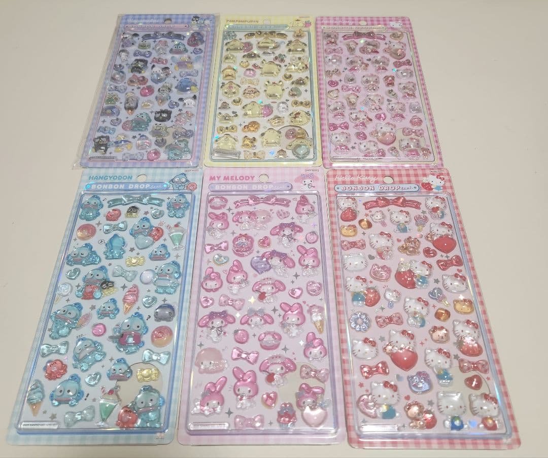 【国内正規品】ボンボンドロップシール サンリオ 第2弾 6種set