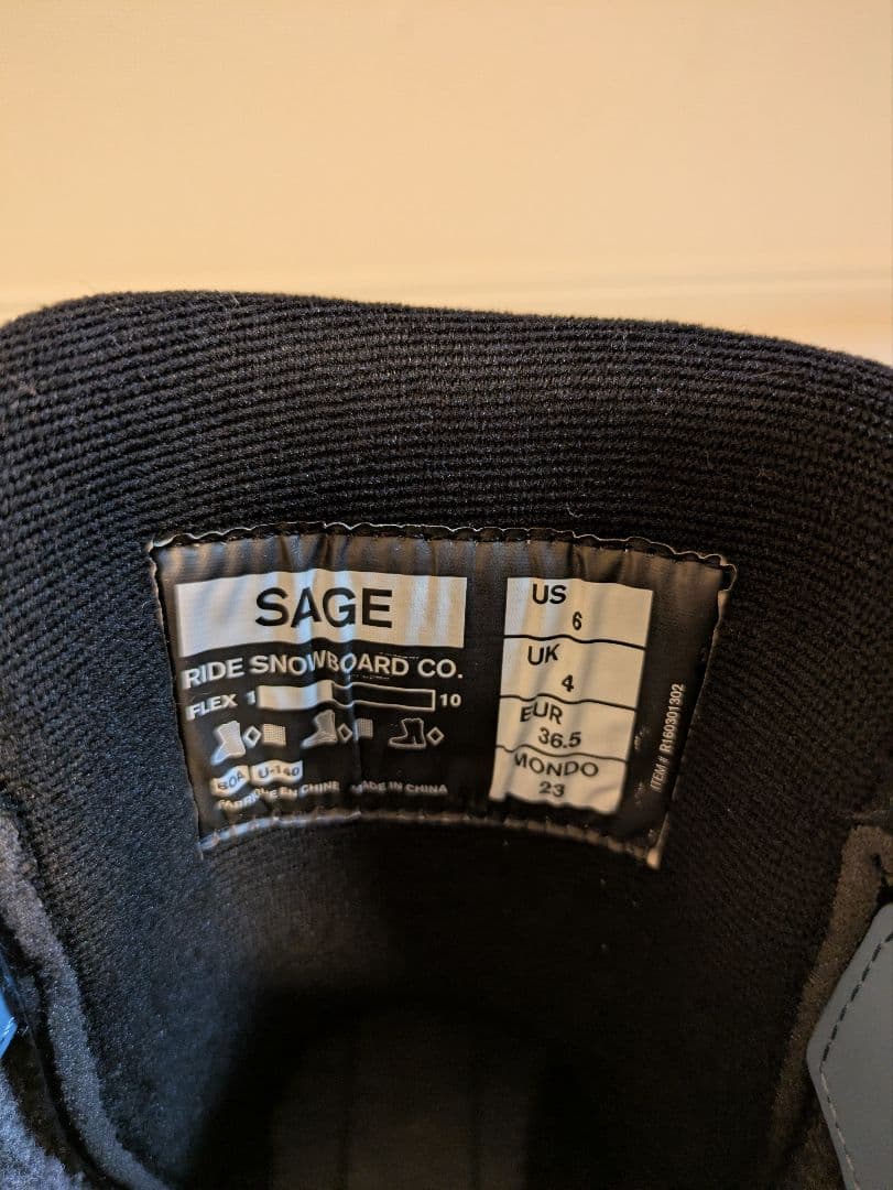 スノーボードブーツRIDE×SAGE レディース女性用 23cm