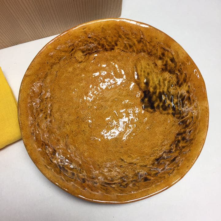 P-594大樋焼 菓子鉢／茶碗 共箱 茶道具 共箱入り 未使用保管品