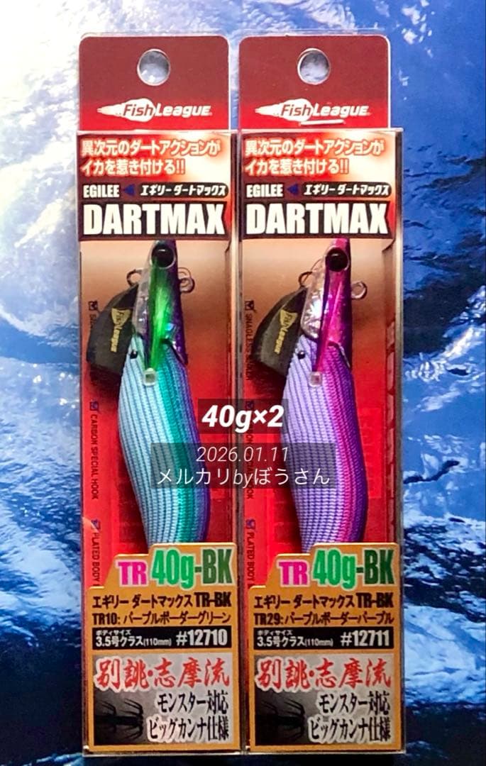 エギリー　ダートマックスTR40g-BK 新品2本 パープルボーダーパープル　他