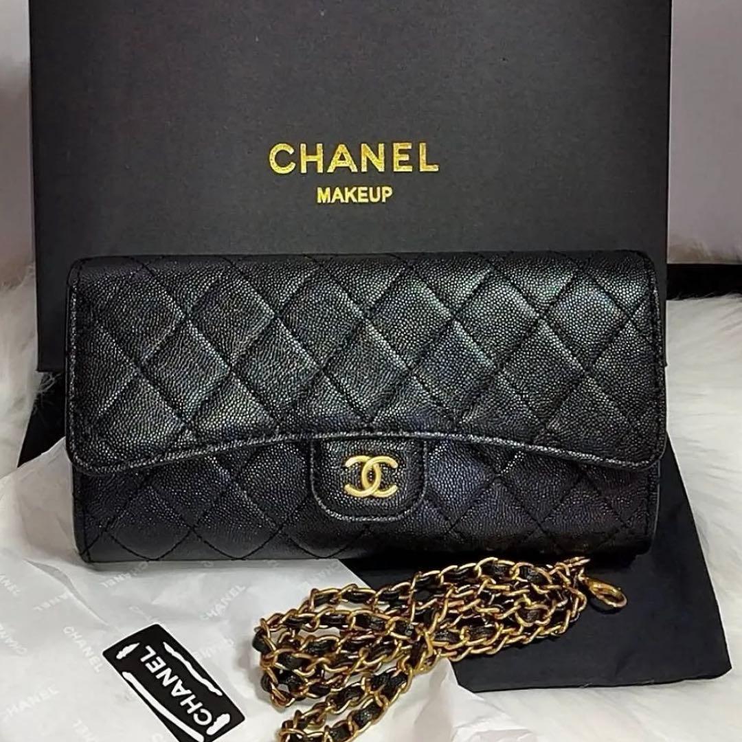 CHANEL ノベルティ チェーンウォレット 長財布 ショルダーバッグ シャネル