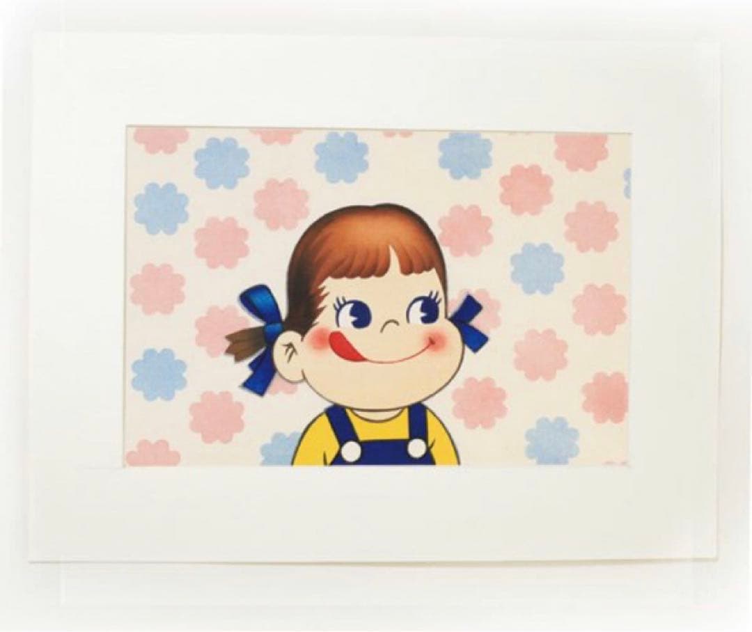 【新品/70枚限定】ミルキー70周年 江戸木版画 浮世絵 ペコちゃん 花柄