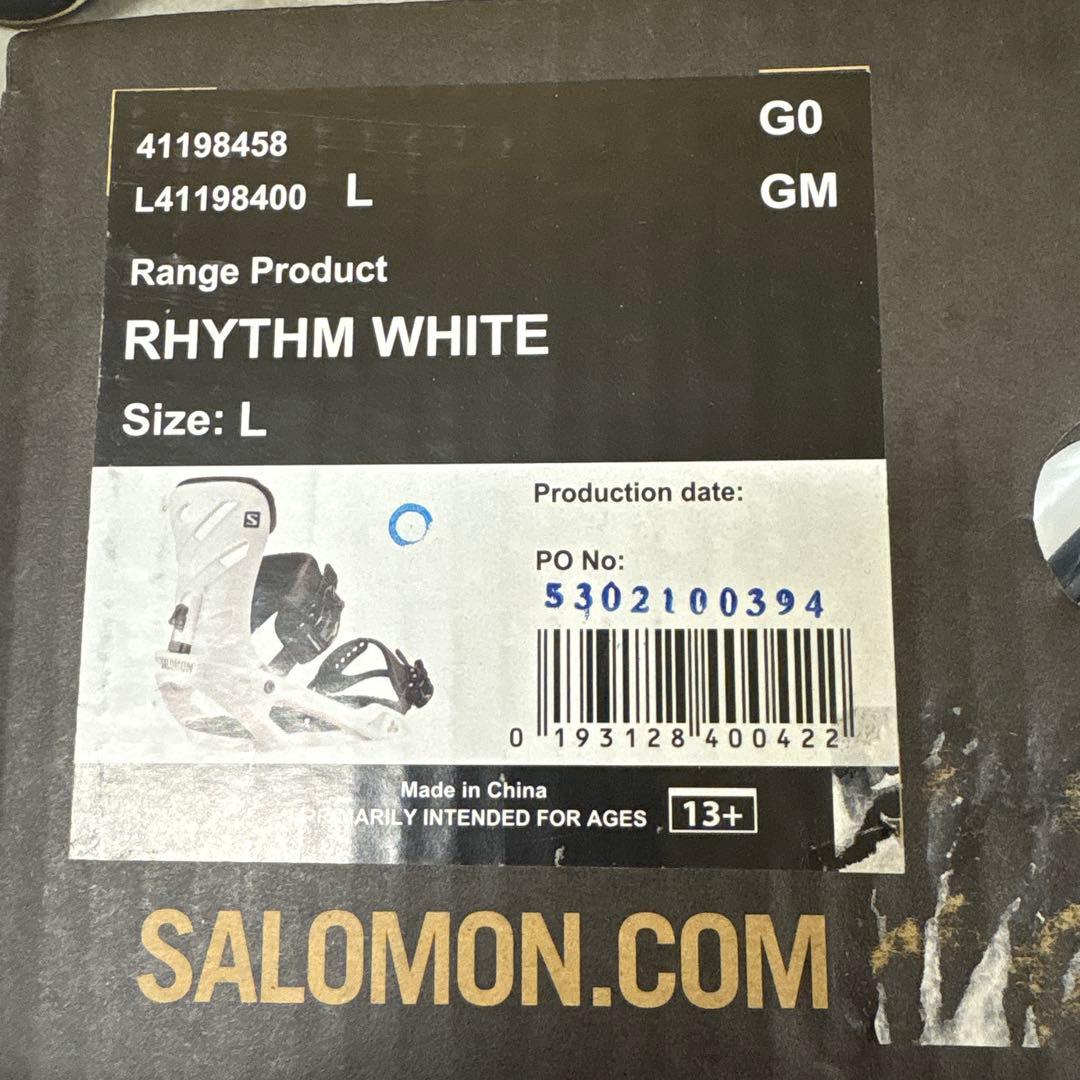 新品未使用　サロモン　RHYTHM 21-22年モデル　Lサイズ　リズム　白