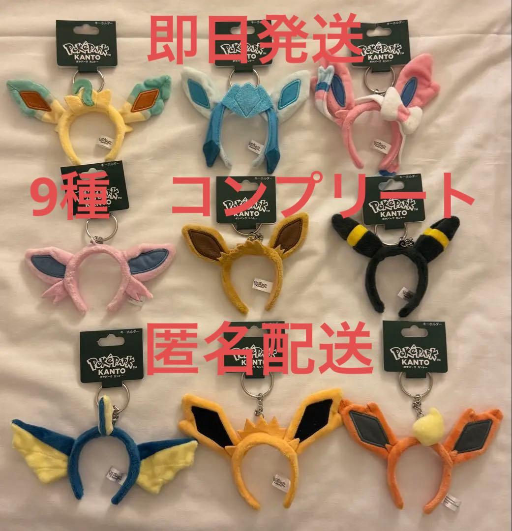 【即日発送】ポケパークカントー　ブイズ　カチューシャキーリング　9種コンプリート