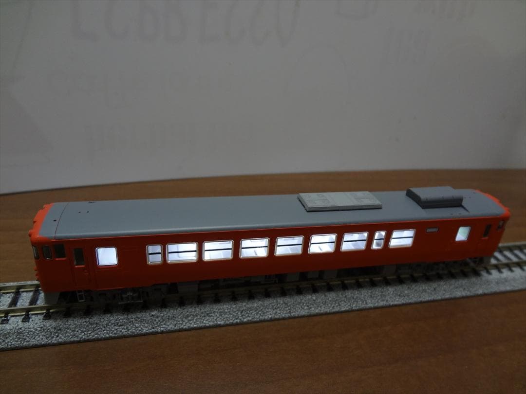 キハ40　サンフレッチェ応援ラッピング仕様　 白色室内灯組込 Ｍ+T車