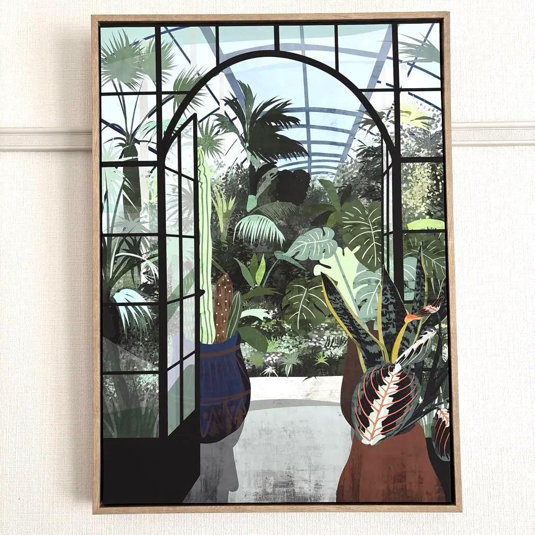 フランフラン　アートボード　絵画　グリーン② 美品