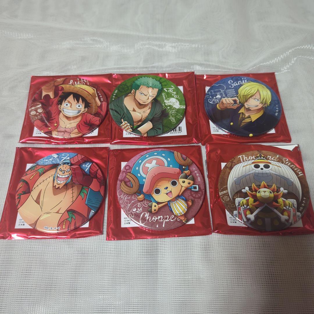ONEPIECE　ハウステンボス　缶バッジ　ルフィ　ゾロ　サンジ　チョッパー