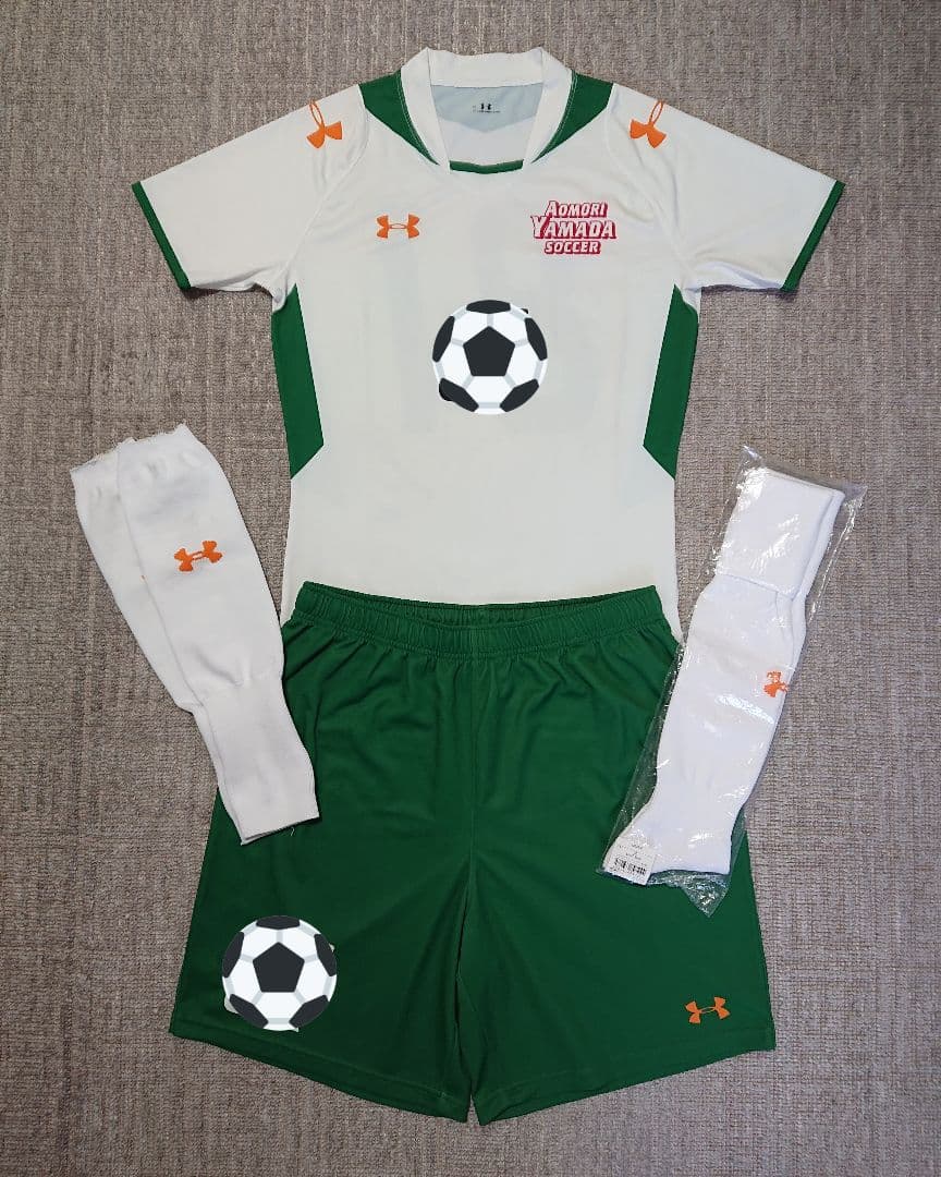 青森山田/サッカー アウェイユニフォームフルセット アンダーアーマー XLサイズ