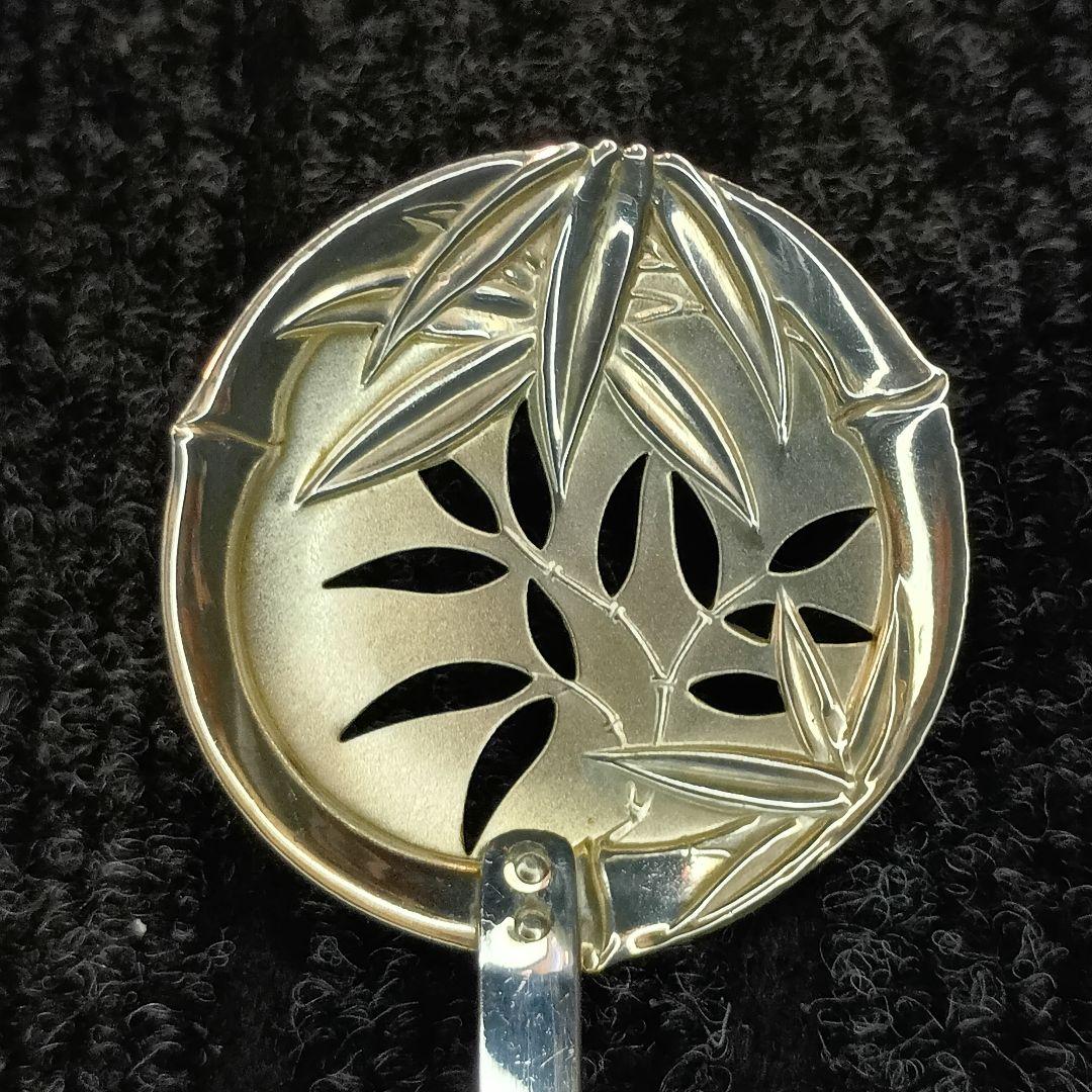 銀製 竹模様の 銀 匙 17g silver レトロ 鍋物 湯豆腐 お玉