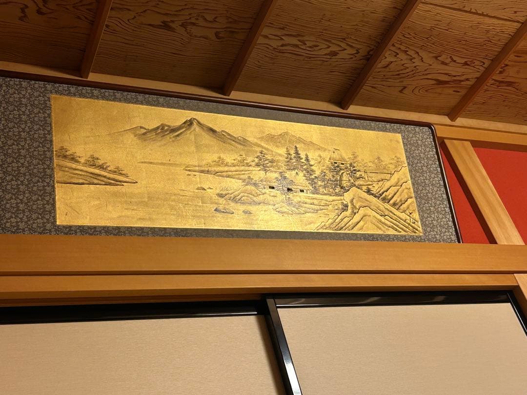 金箔風景画