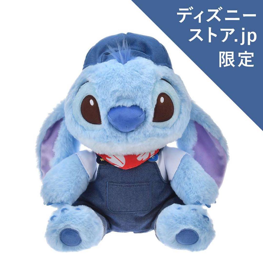 スティッチ　デニム　ぬいぐるみ　ディズニーストア.jp 限定　リロ&スティッチ