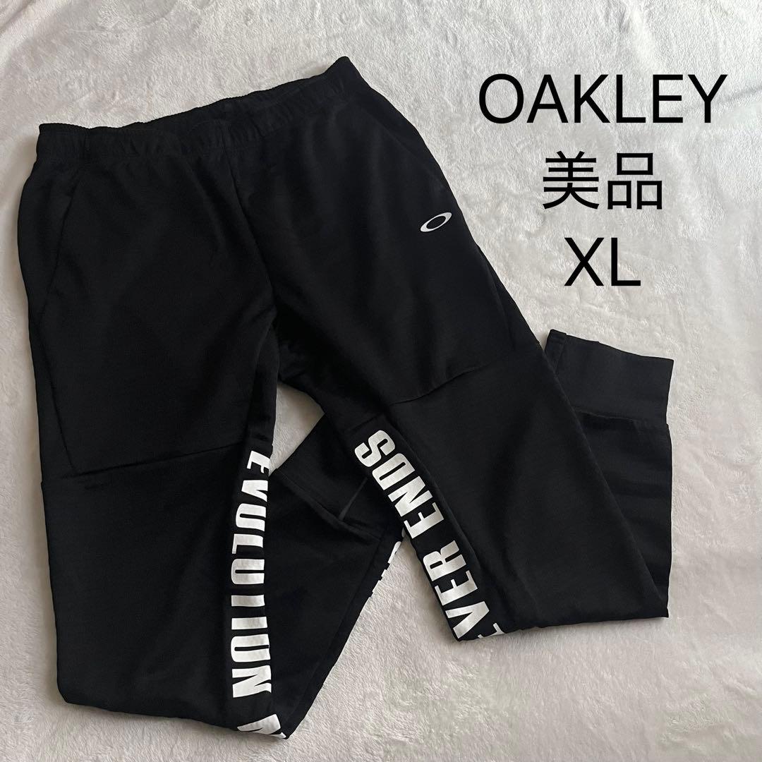 美品★オークリー★ロゴ イージージョガーパンツ★ジャージ★ブラック★XL