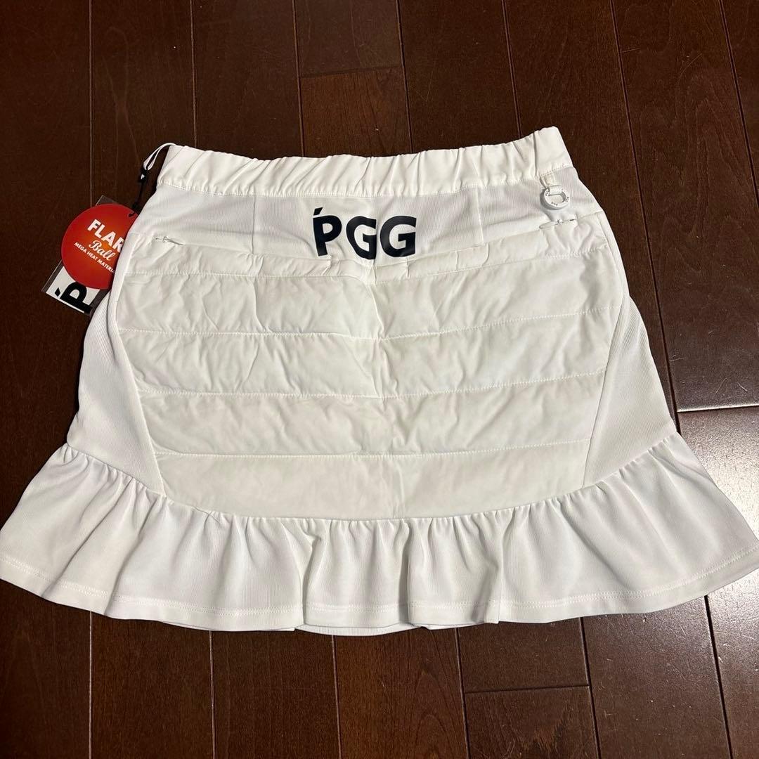 PGGアモッサ×N yメカニカルストレッチタフタホワイトスカートサイズ1