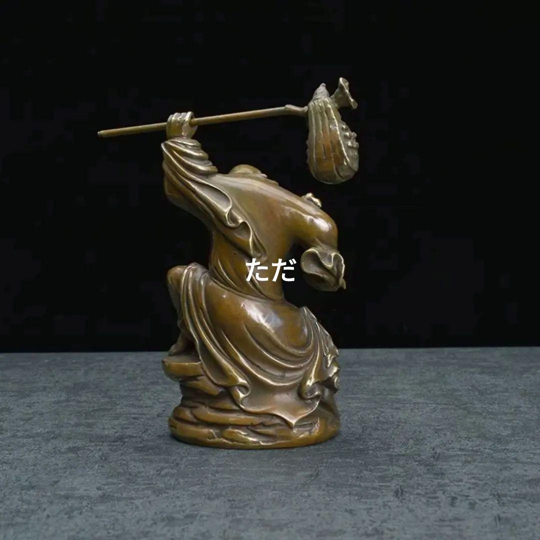 銅器 仏像 達磨祖師銅像 羅漢達磨仏像 彫刻 置物 開運 風水 工芸品 装飾品