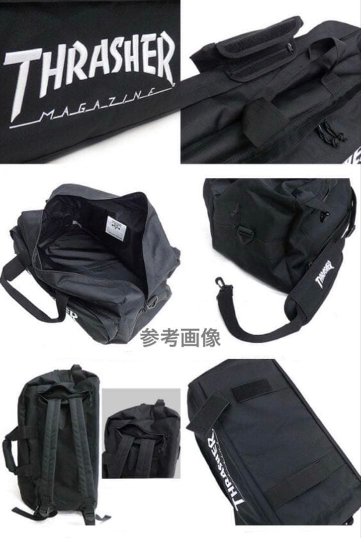 THRASHER ブラック ダッフルバッグ
