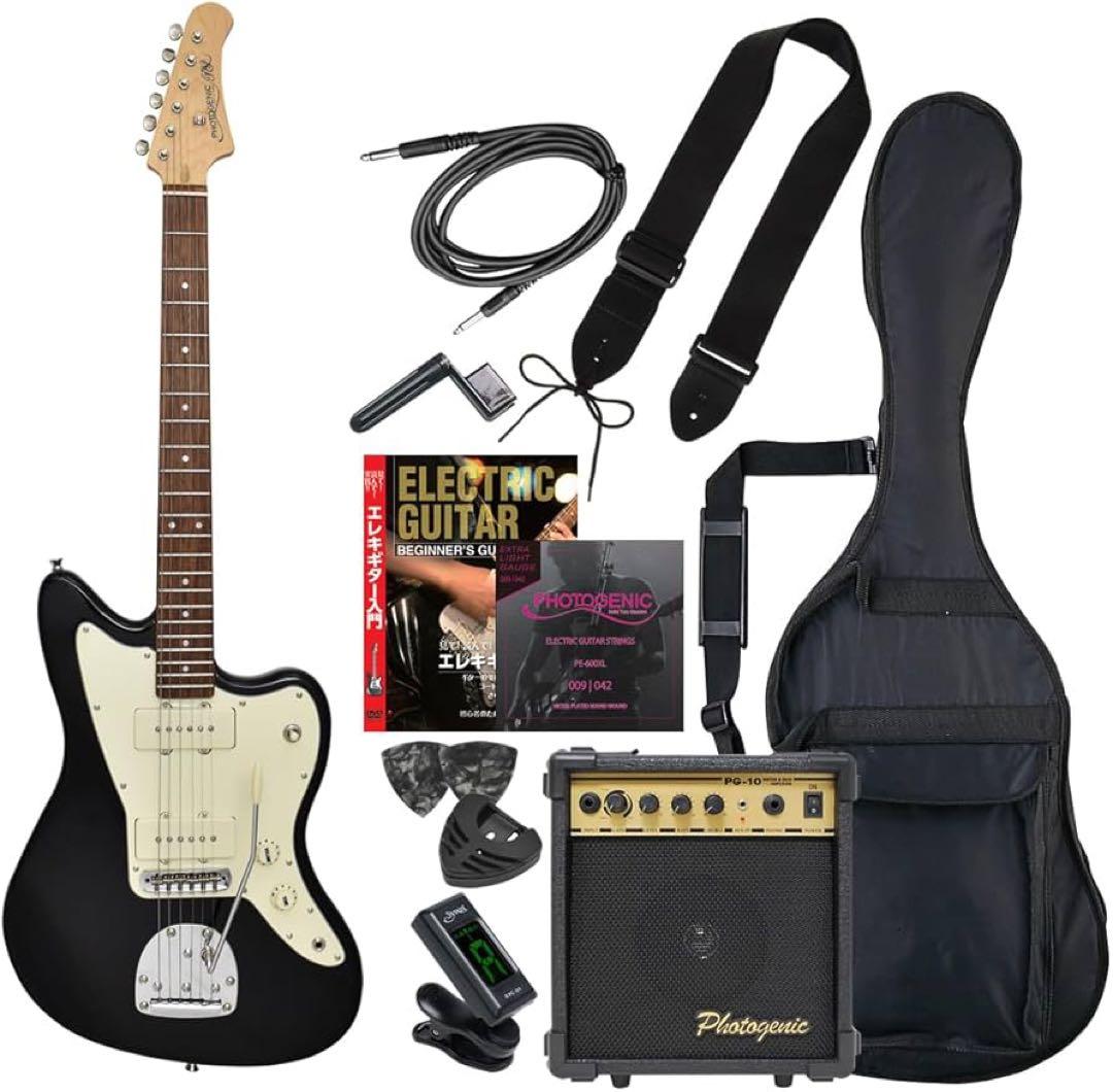 新品JM220ジャズマスターギター、付属9点セット、アンプ付、人気の4色カラー♪