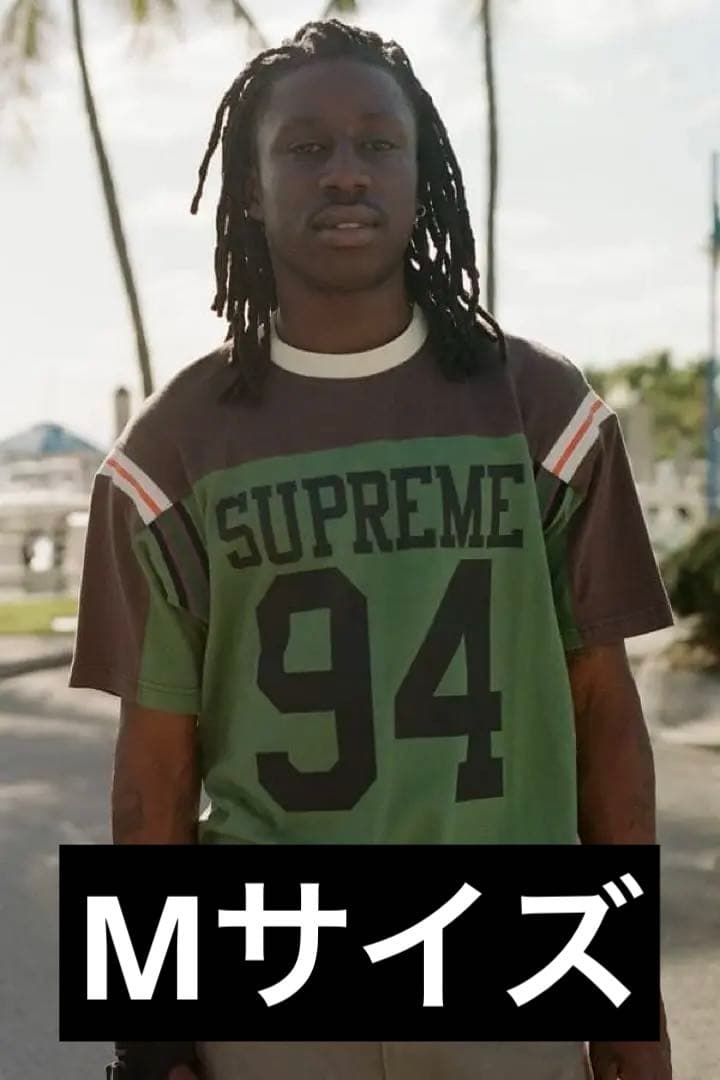 シャツ Supreme Split S/S Football Top Green M