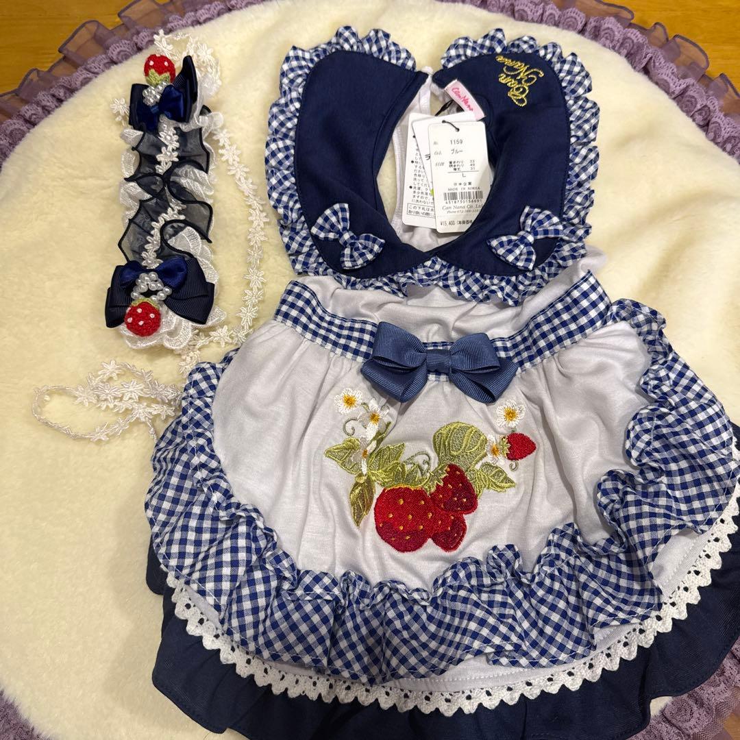 きゃんナナ　いちごのドレスとヘッドドレスセット