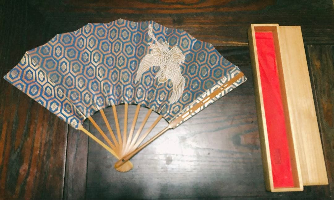 【希少】舞扇子 青金亀甲模様 鳳凰 仕舞 観世流