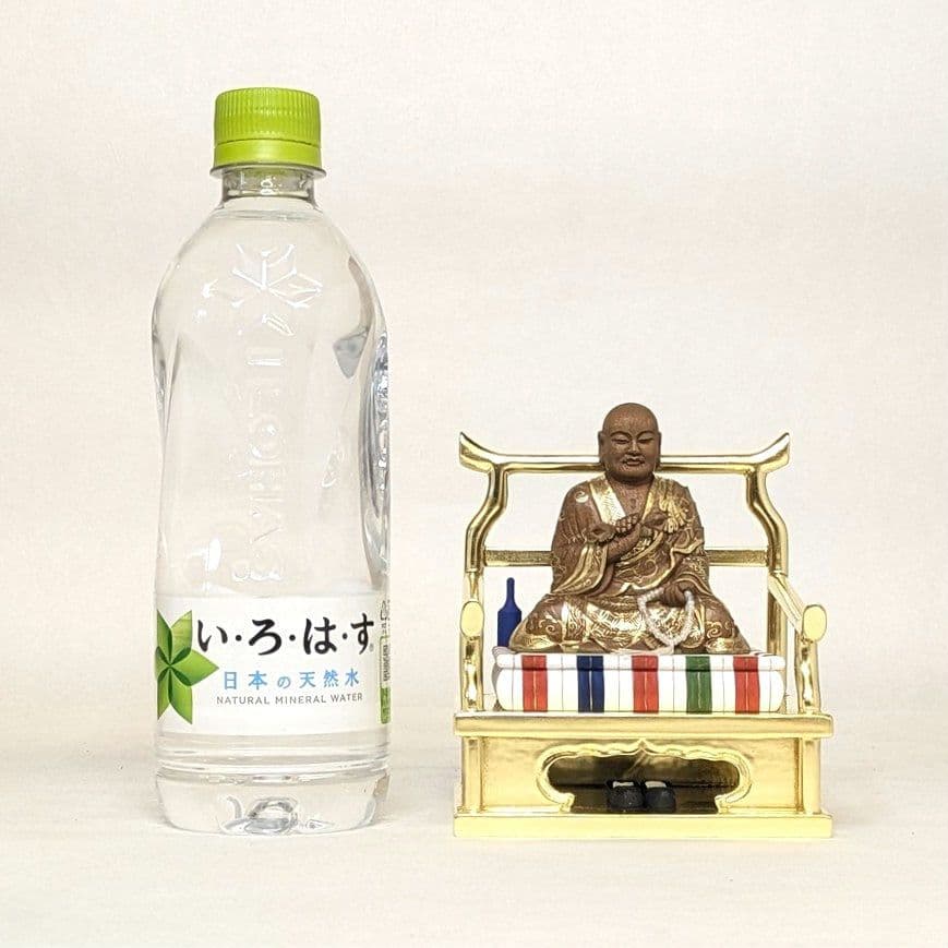 【ゲリラセール・新品】 弘法大師　金泥　紅檀　総高さ約12.5cm　空海
