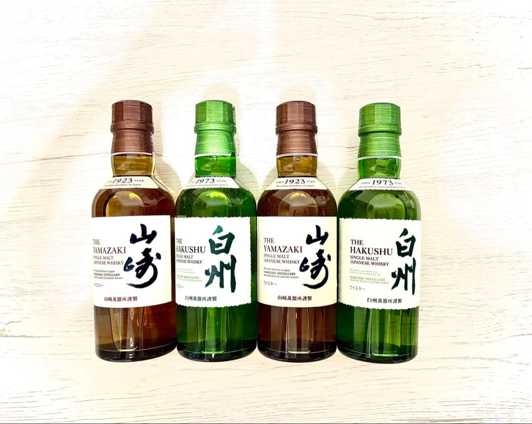 山崎・白州ウイスキー 4本セット180ml tolucky198553