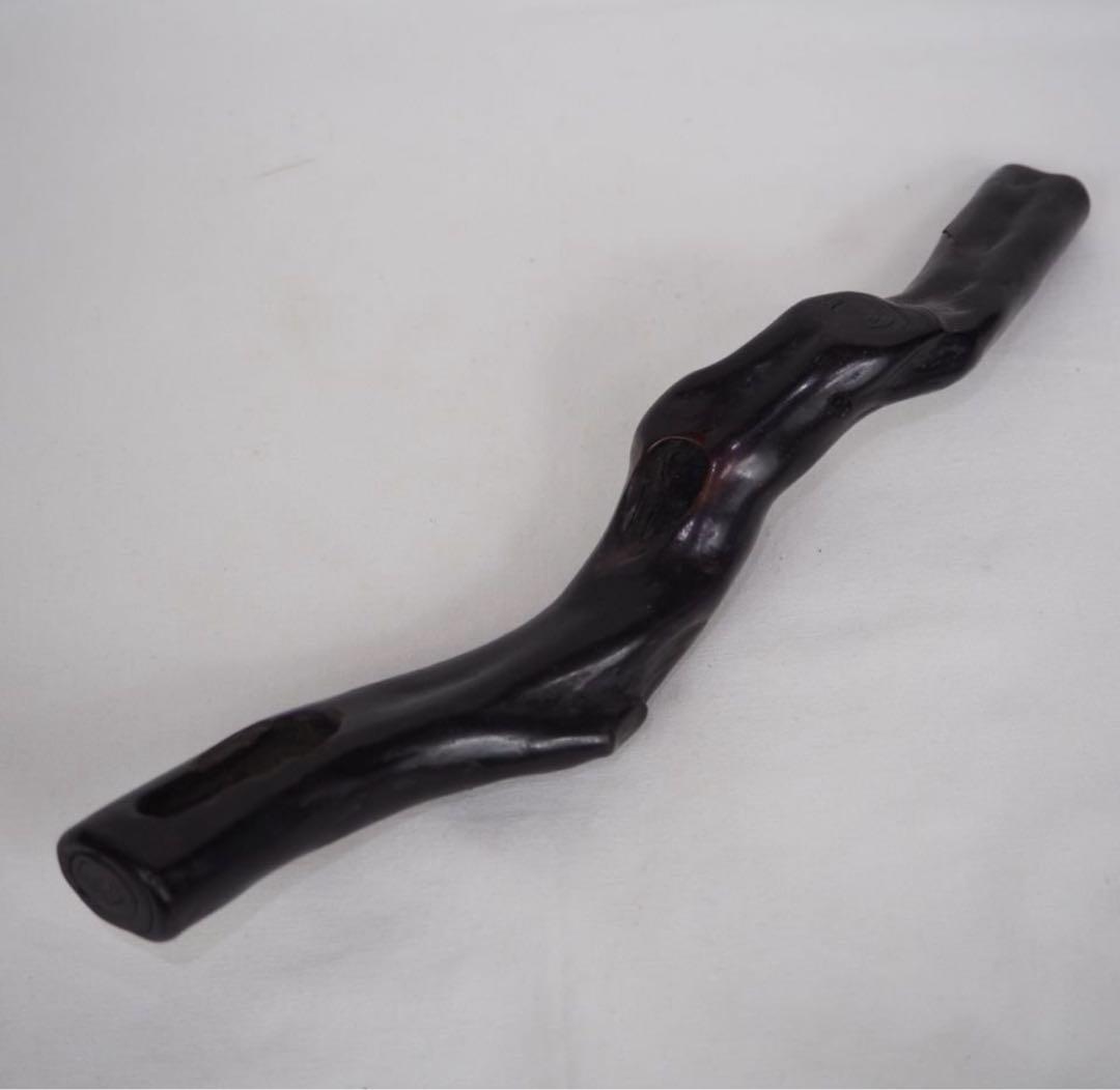 送料無料　時代物　黒珊瑚　海松　煙管入れ　重102ｇ　提げ物