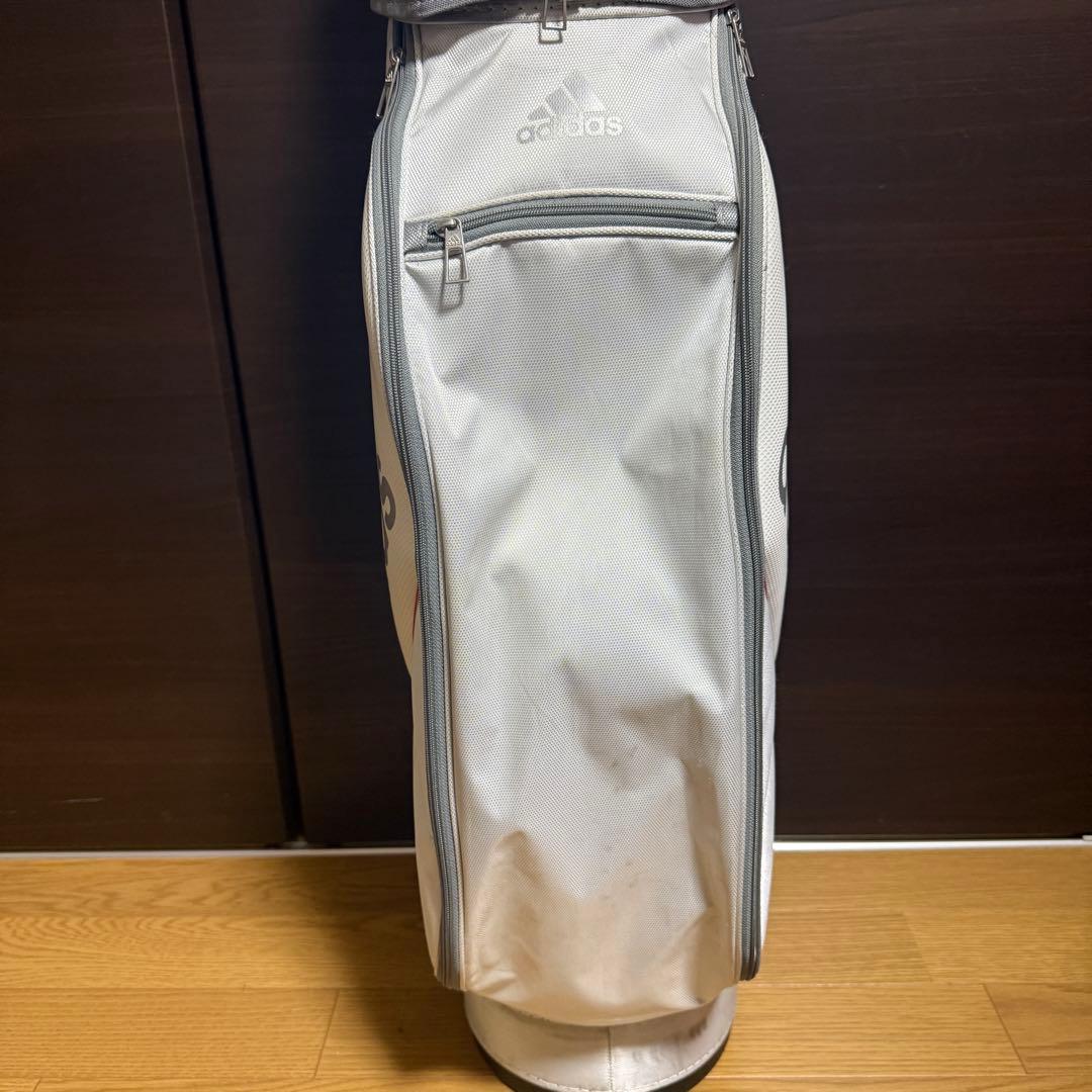 近年モデル adidasgolf ゴルフバッグ キャディバッグ ホワイト グレー