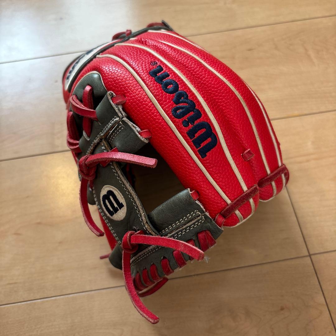 Wilson 軟式グローブ レッド　赤　紺