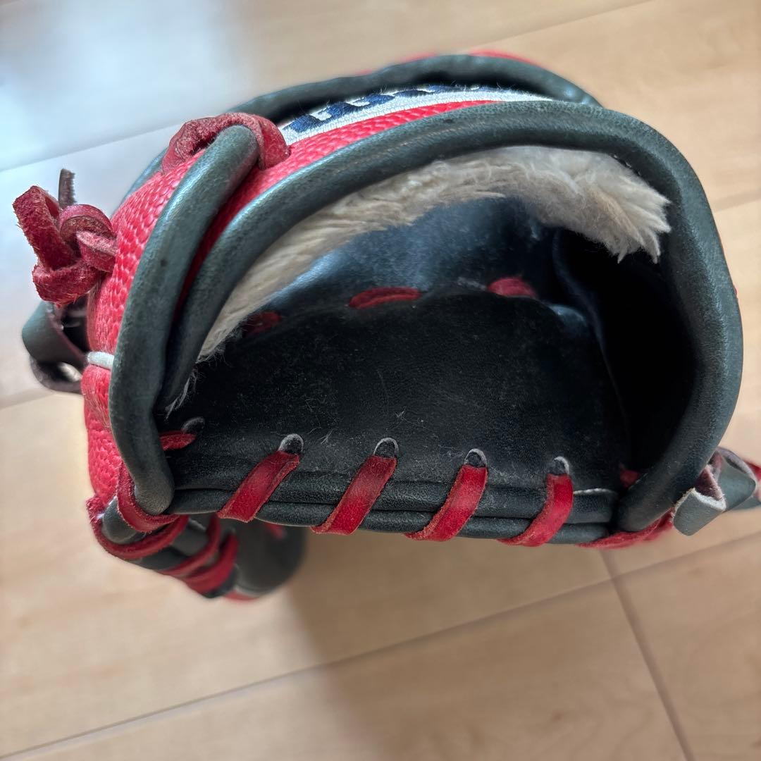 Wilson 軟式グローブ レッド　赤　紺