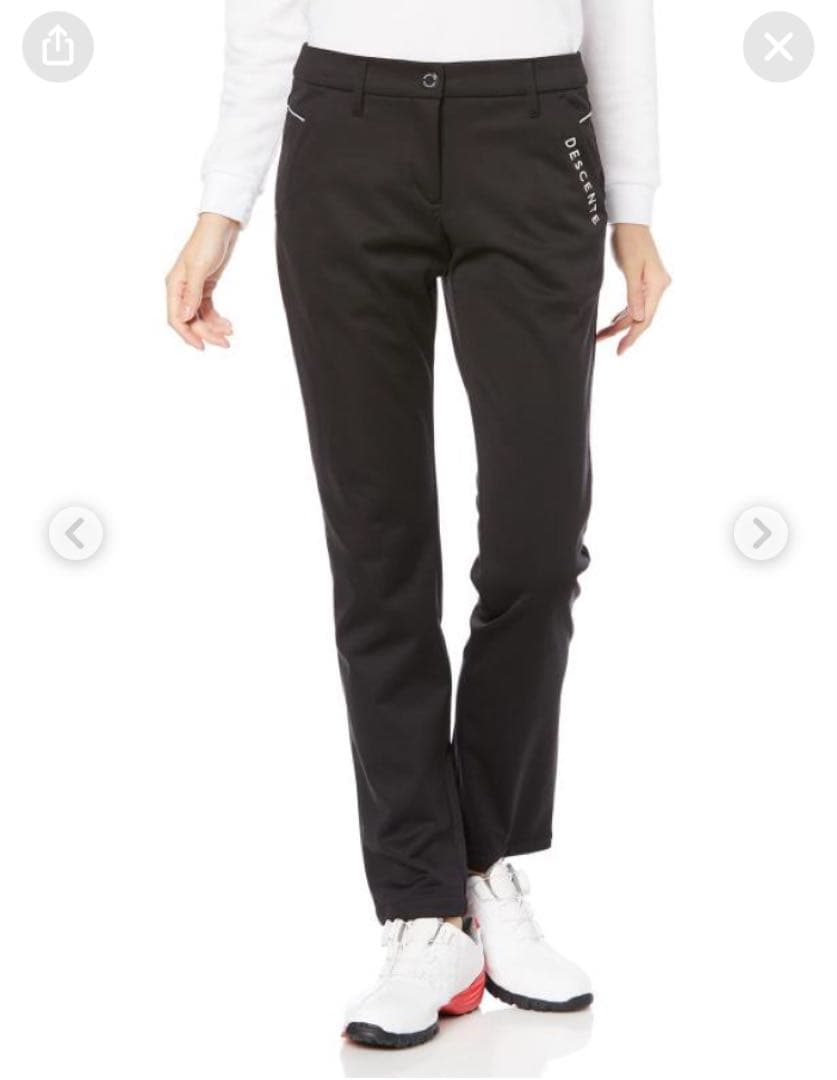 美品 DESCENTE デサントゴルフ ボンディングパンツ 58 SS 黒