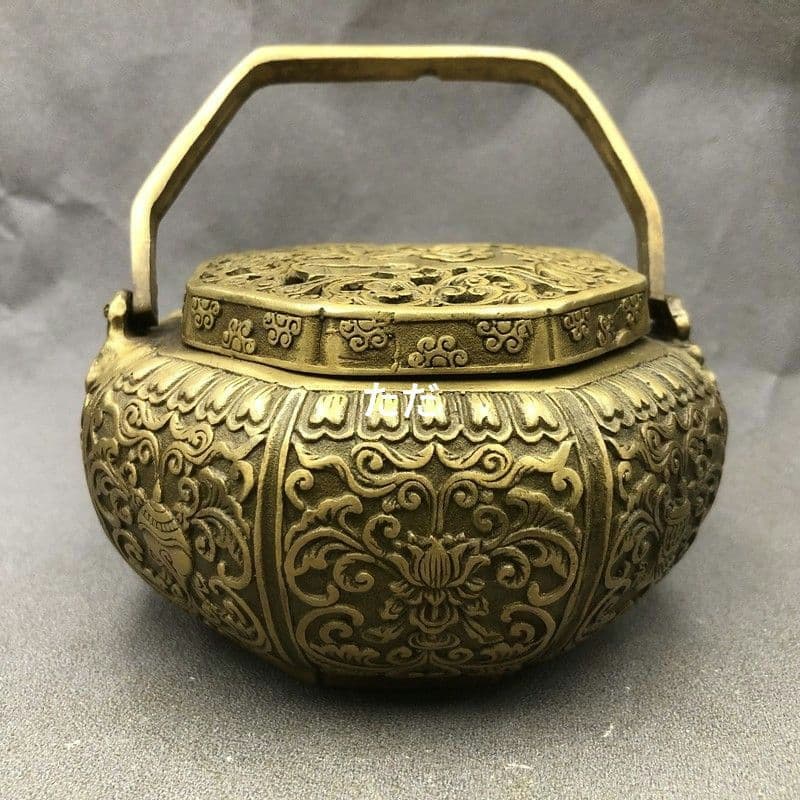 銅炉 暖手炉 薫香炉 香道具 装飾品 工芸品 置物