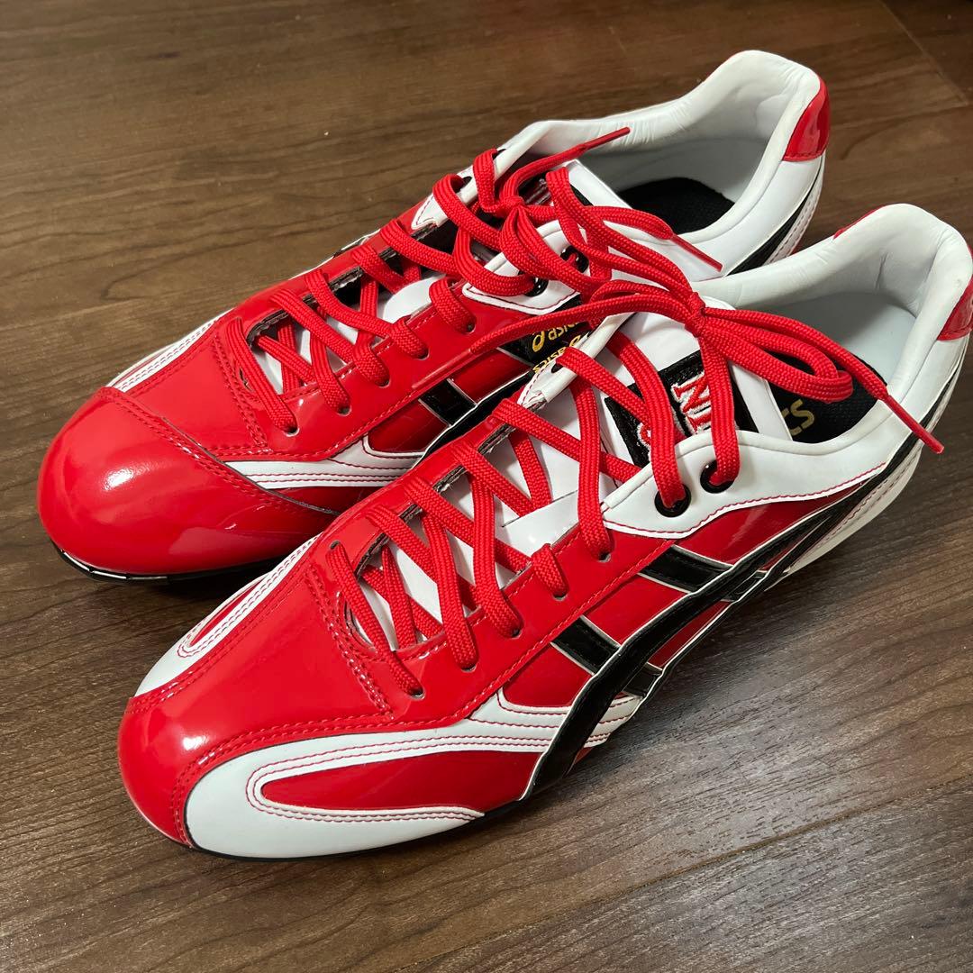 asics スパイクシューズ レッド/ホワイト