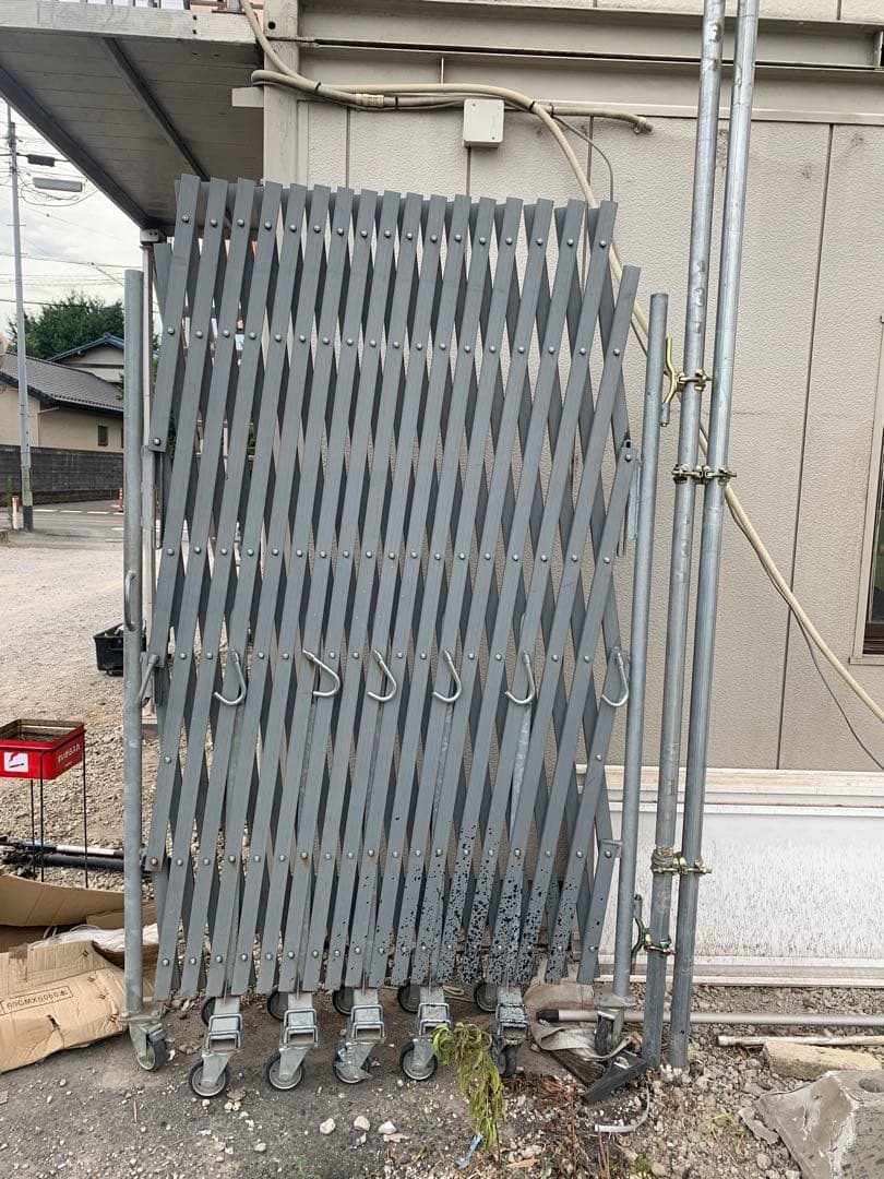 [直接引き取り、配送可能] キャスターゲート×2 横6.3m 縦1.9m