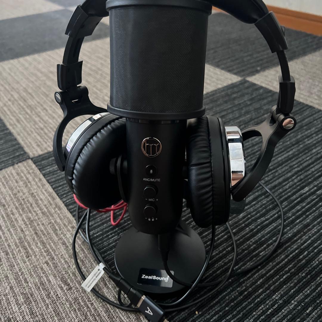 ZealSound マイク付きヘッドホン ブラック