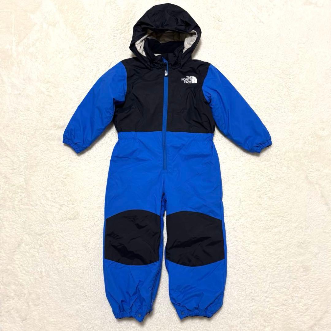 美品 THE NORTH FACE キッズ スキーウェア 100cm 青 × 黒