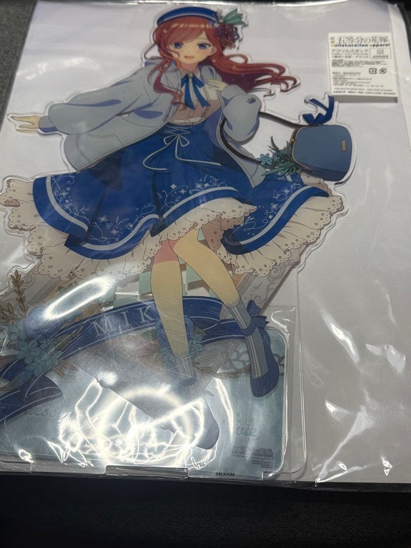 五等分の花嫁　アパレル　ugc BIGアクリルスタンド　中野三玖