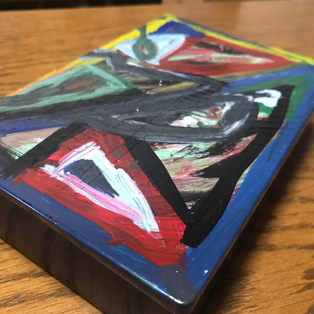缶アート 油絵風 絵画