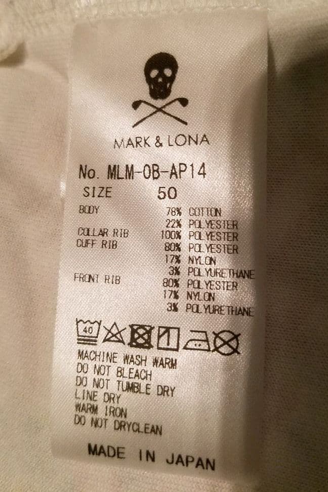 新品 ゴルフウェア マーク＆ロナ 半袖