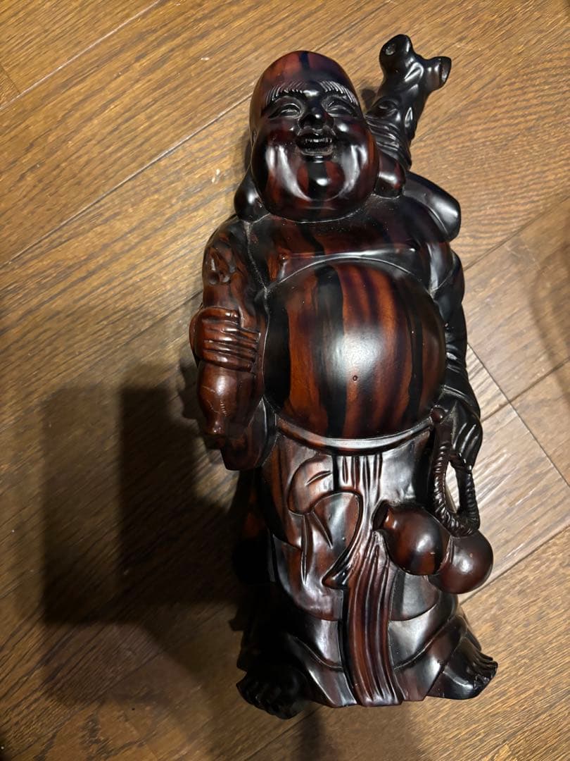 木製ストライプ仏像