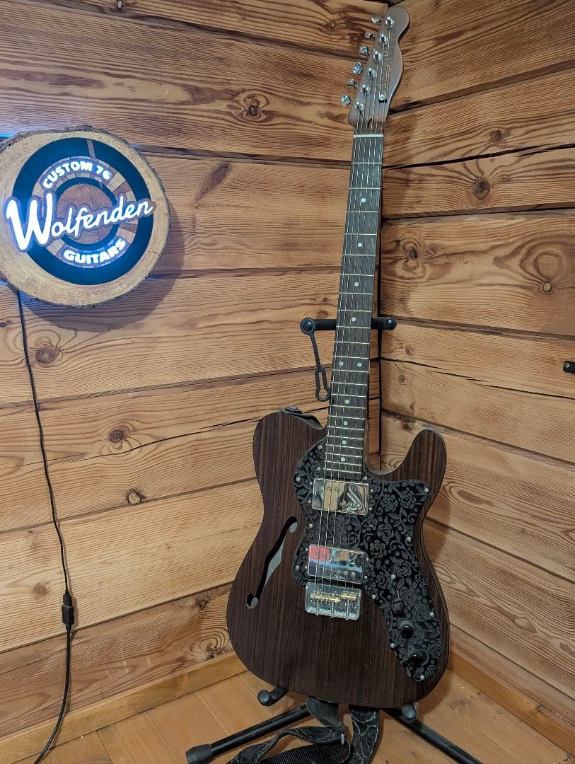 Custom Guitar テレキャスタータイプ エレキギター ダークブラウン