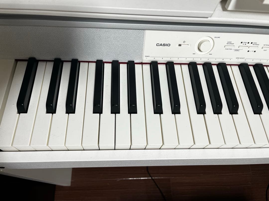 ホワイト電子ピアノCASIOPriviaPX-850 高低自在椅子付き