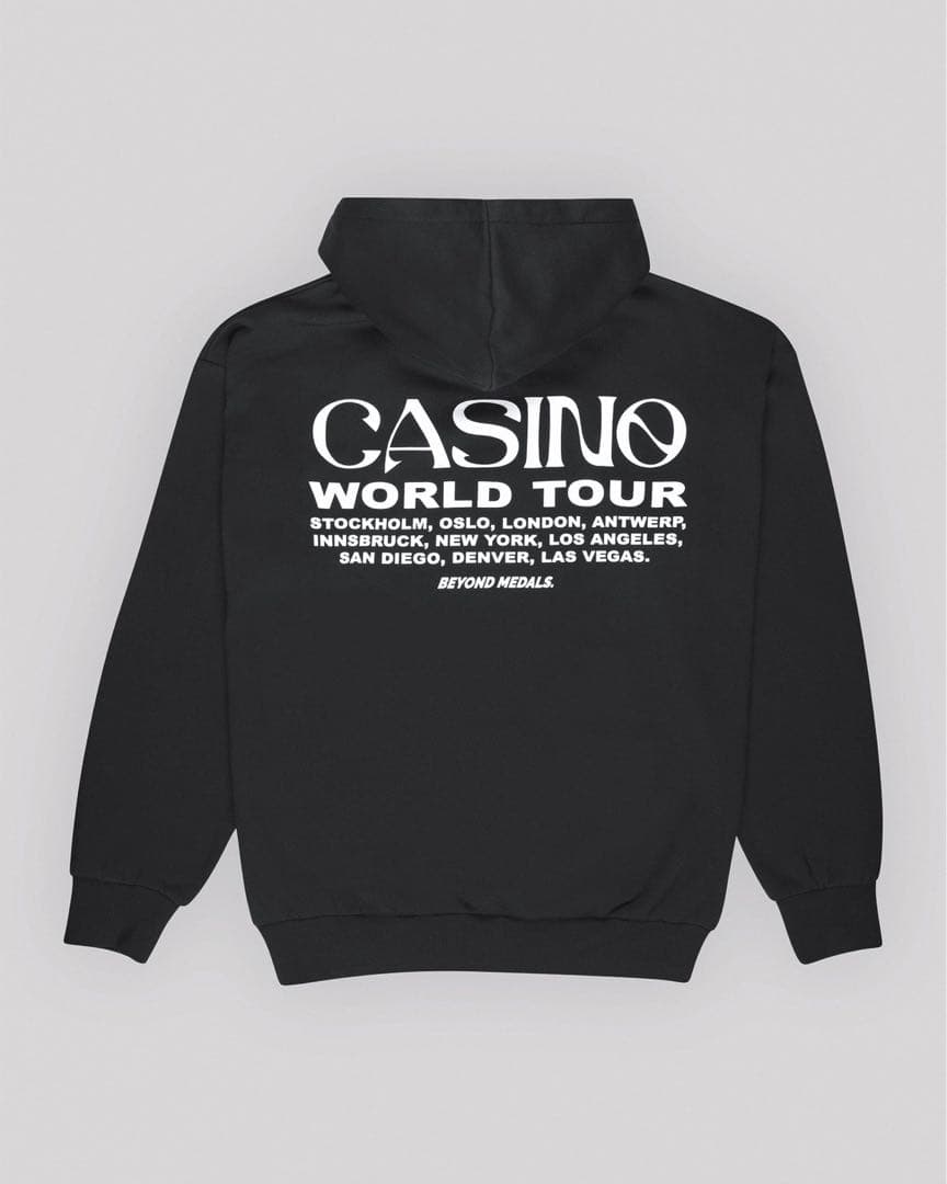 BEYONDMEDALS CASINOWORLDTOUR ブラックパーカー XL