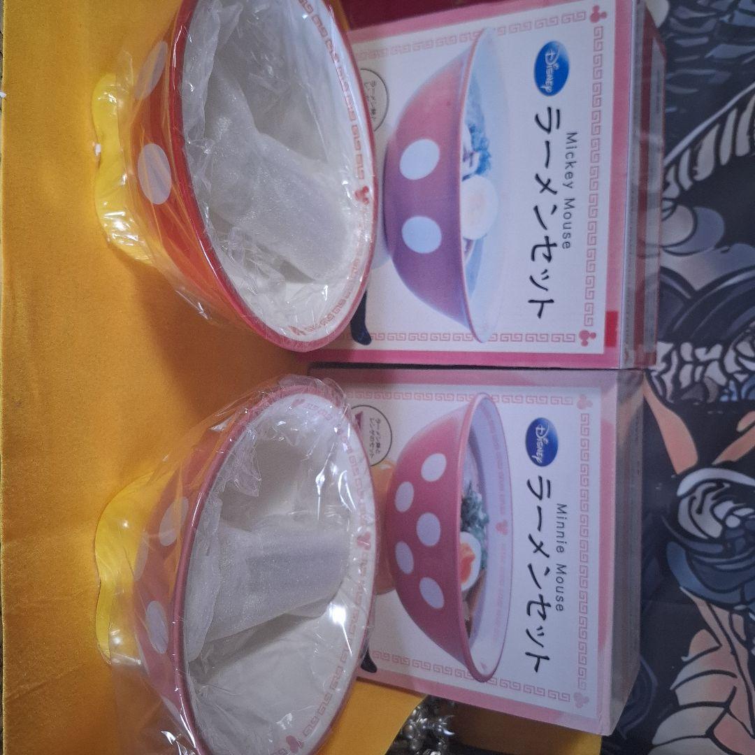 ミッキー・ミニー ラーメン鉢とレンゲのセット