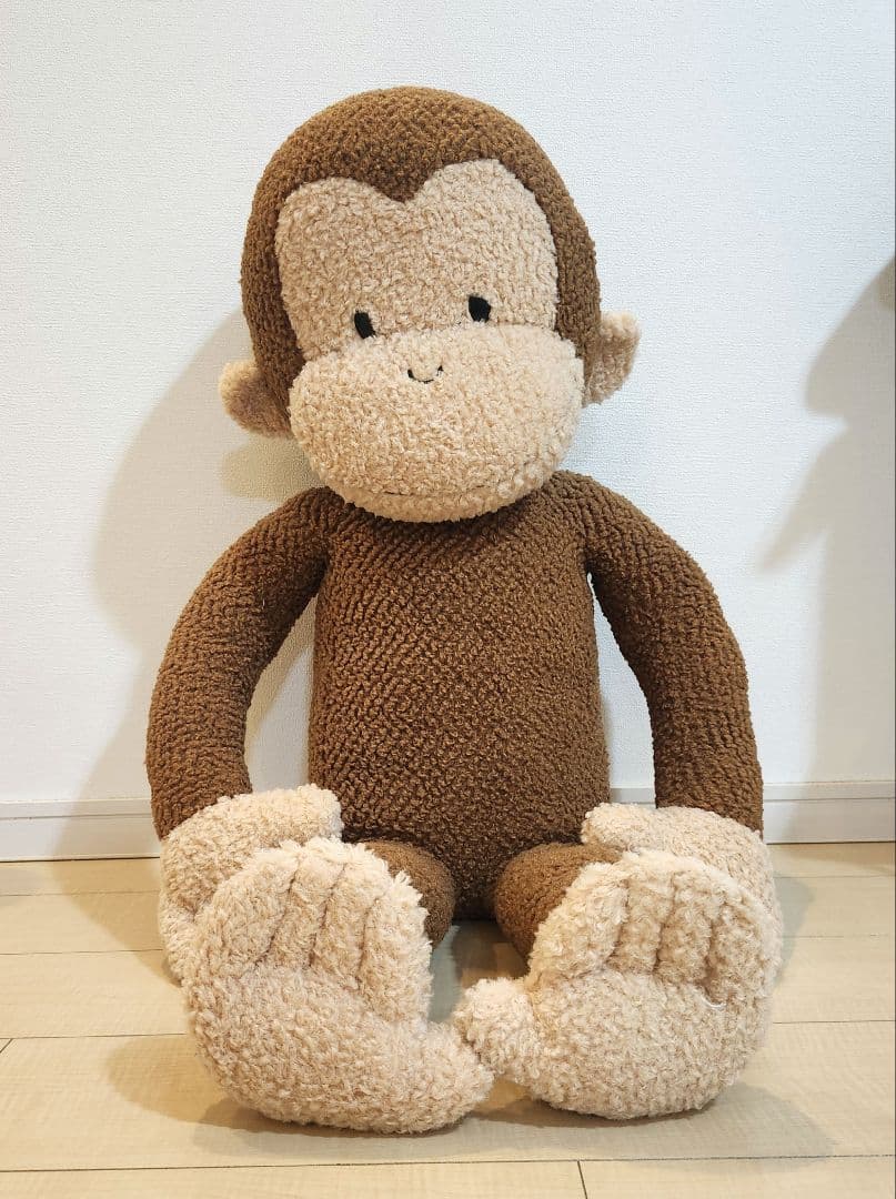 おさるのジョージ　Curious e　特大ぬいぐるみ